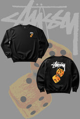 Stusy Orange Dice Sweatshirt