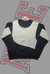 Nik Light Brown And Blue Patch Work IV Sweats Shirts