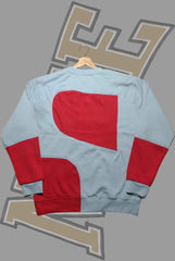 Nik Red And Gray Premium Patch Work V Sweats Shirts