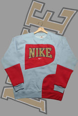 Nik Red And Gray Premium Patch Work V Sweats Shirts