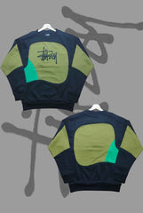 Stusy Mustard Patch Work Sweats Shirts