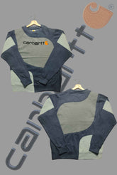 Carhart Green And Black Patch Work Sweats Shirts