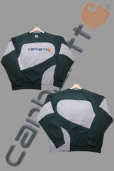 Carhart Gray And Black Supreme Patch Work Sweats Shirts