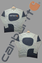 Carhart Black And Gray Prime Patch Work Sweats Shirts