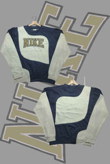 Nik Light Brown And Blue Patch Work II Sweats Shirts