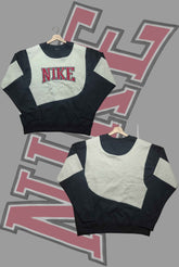 Nik Light Brown And Blue Patch Work IV Sweats Shirts