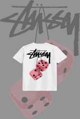 Stusy Pink Dice T-Shirt