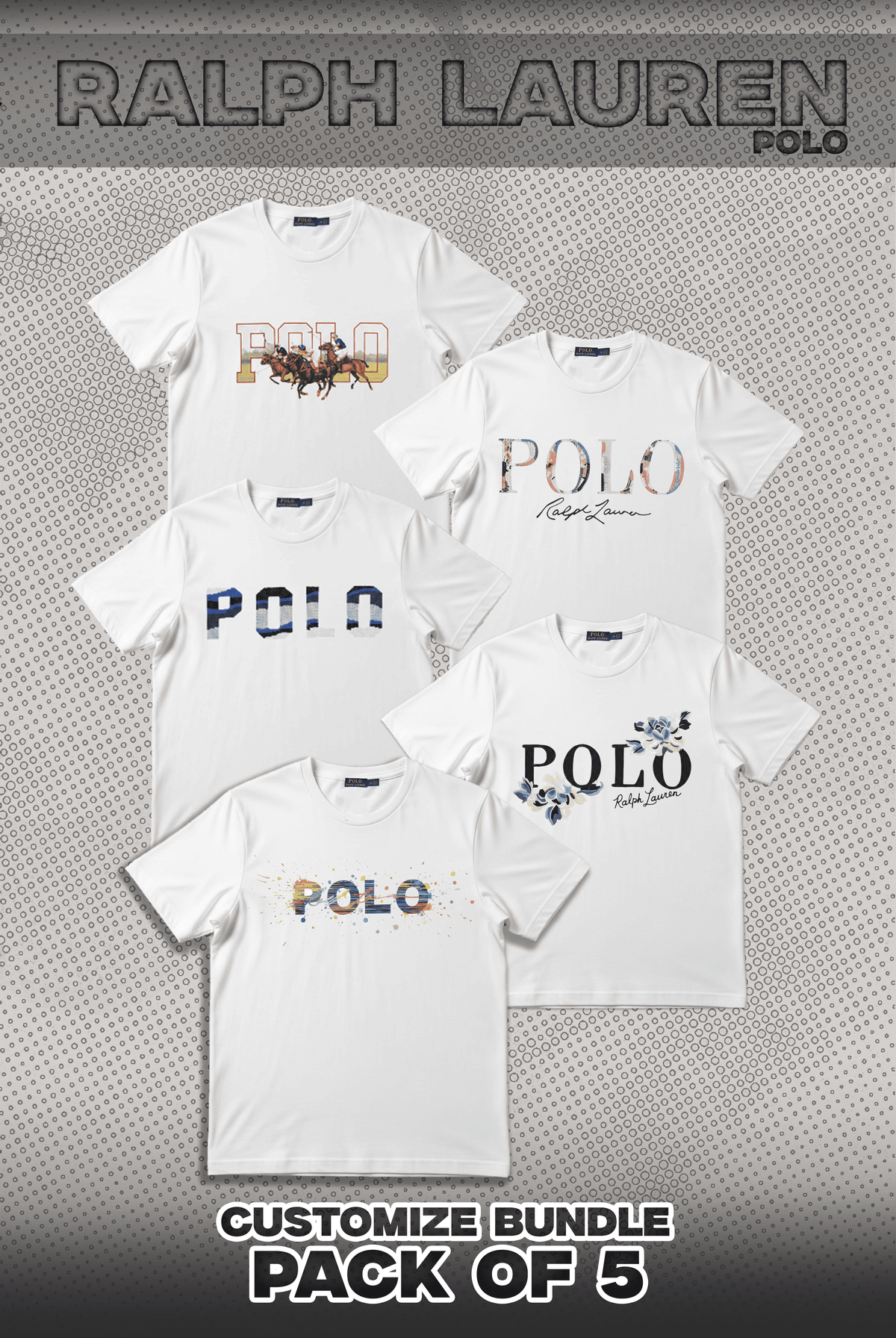 RL Pack Of 5 T Shirts Bundle