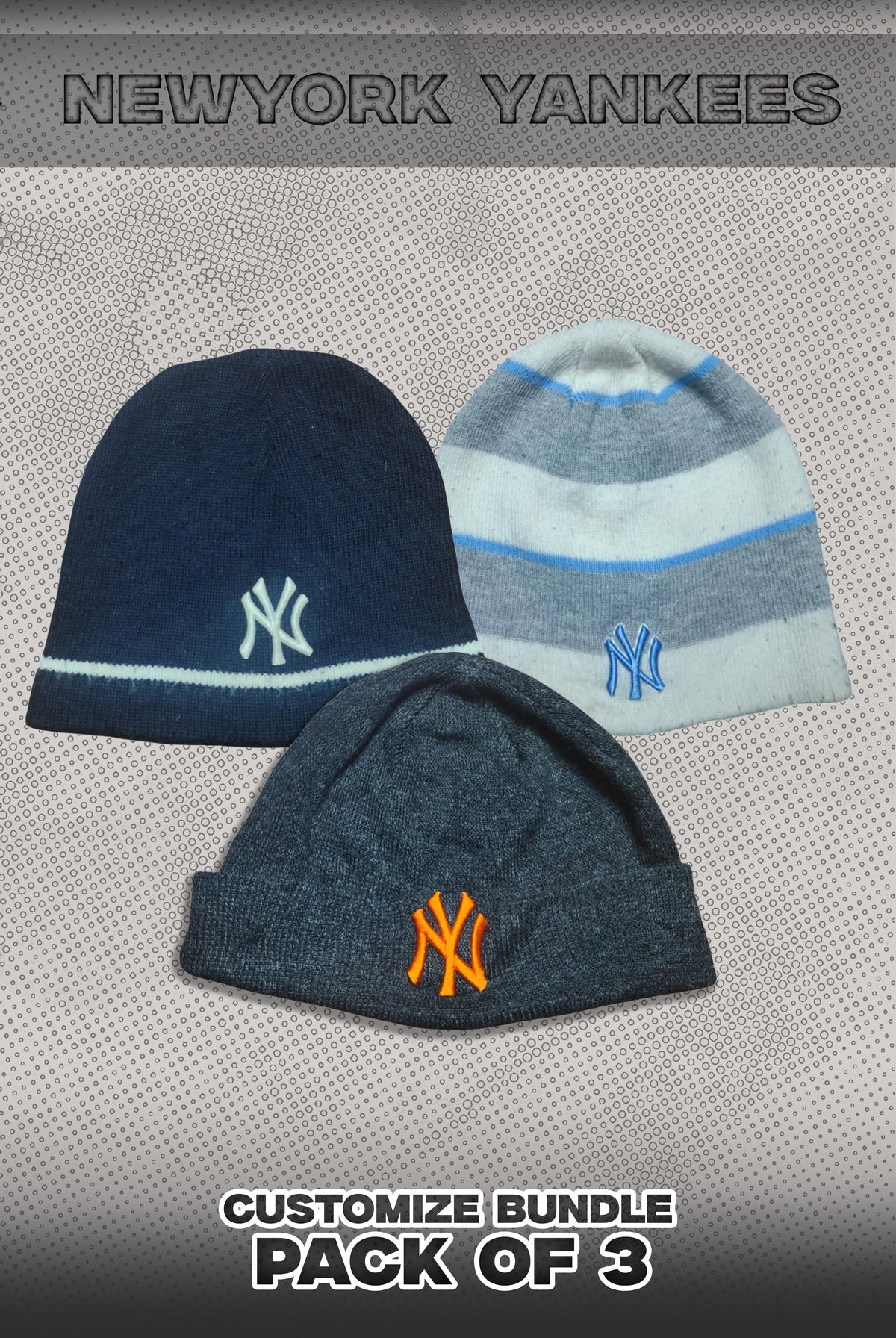 New York Yankees Pack Of 3 Caps Bundle