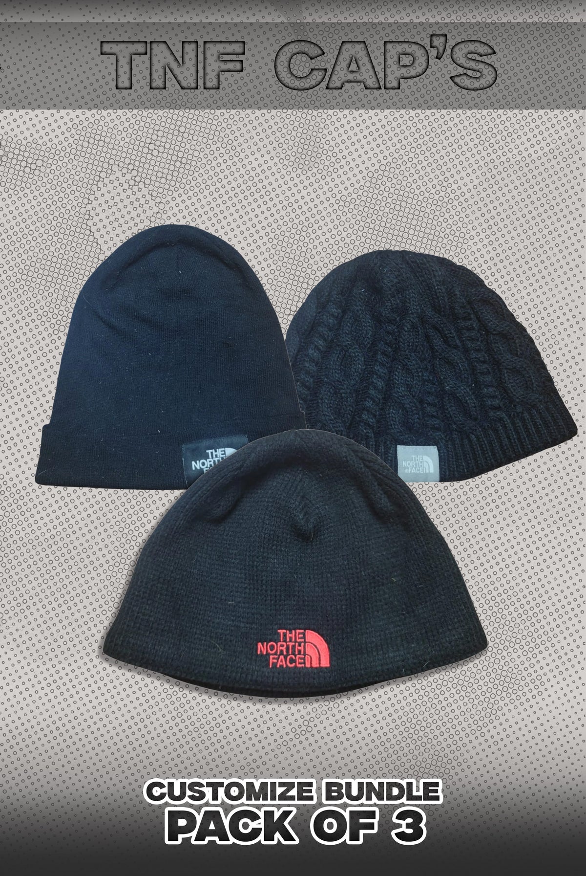 TNF Pack Of 3 Caps Bundle