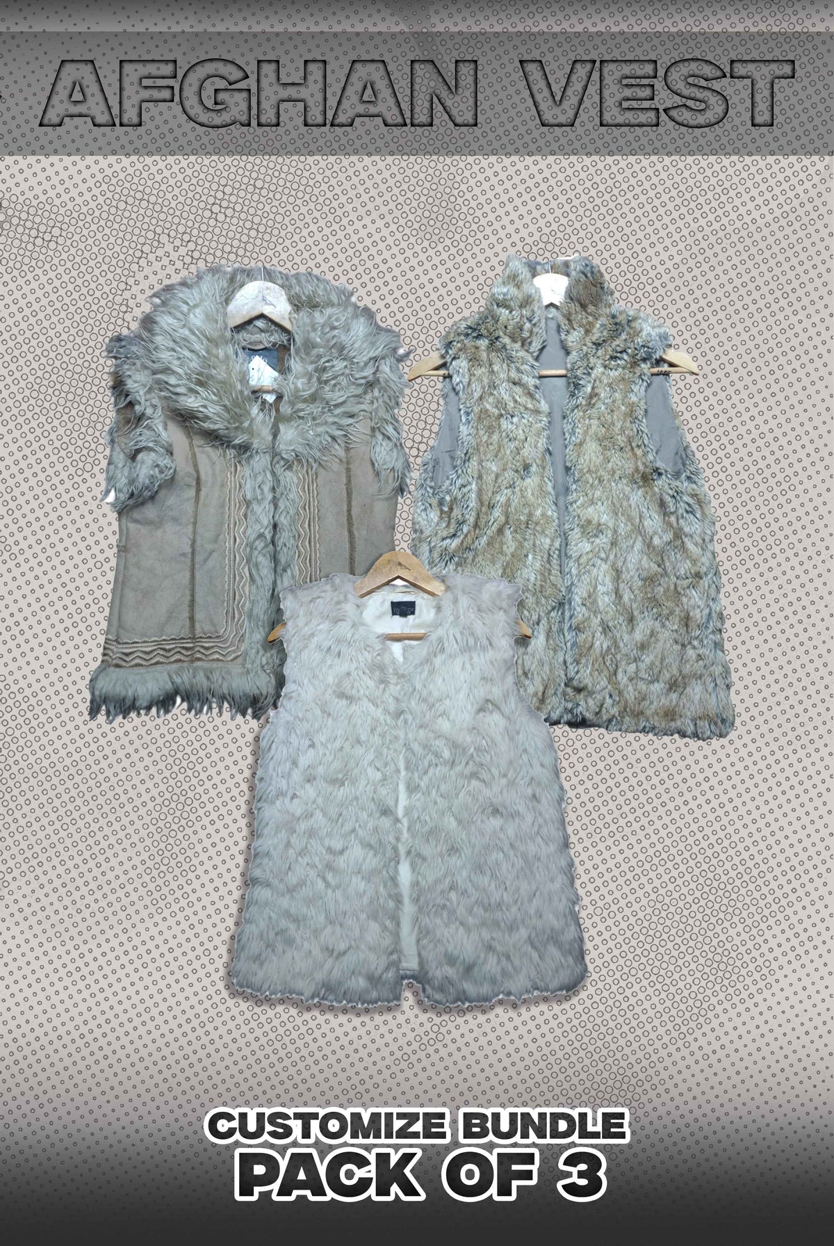 Pack Of 3 Afghan Vest Bundle