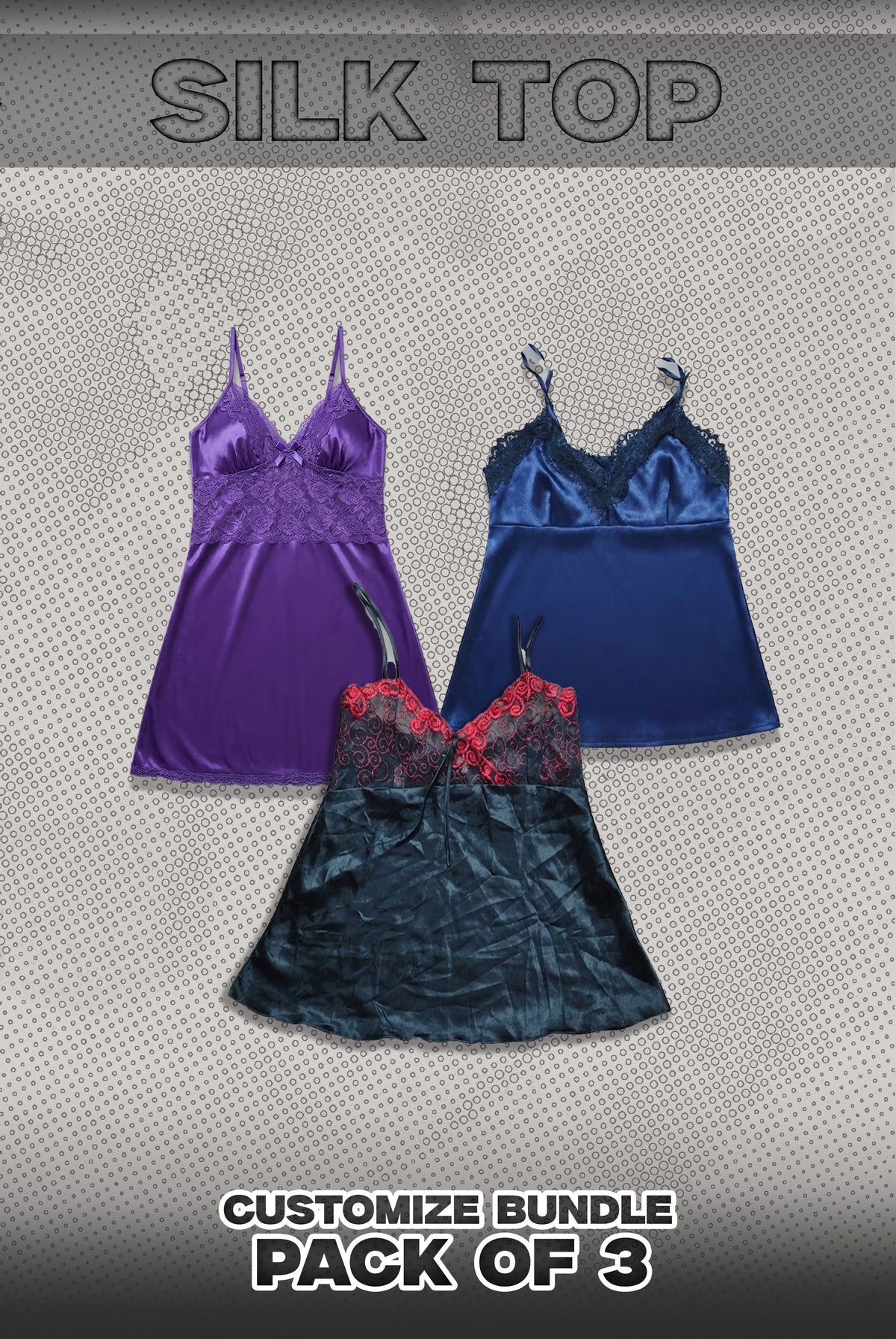Pack Of 3 Silk Tops Bundle