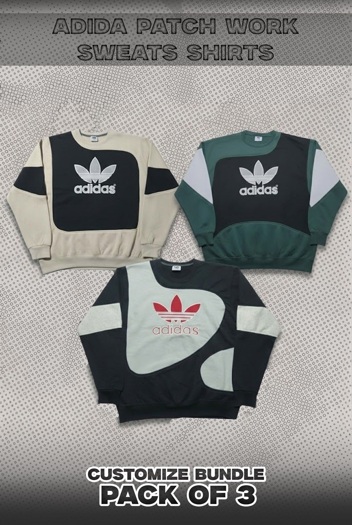 Adida Pack Of 3 Patch Work Bundle