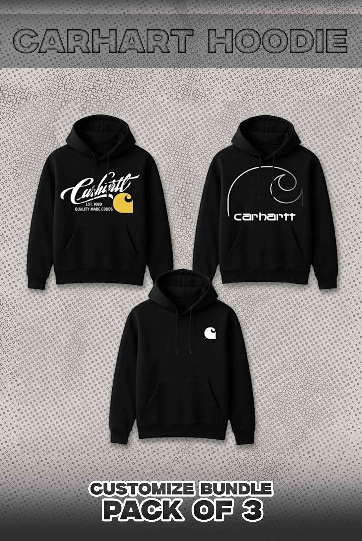 Carhart Pack Of 3 Hoodie Bundle