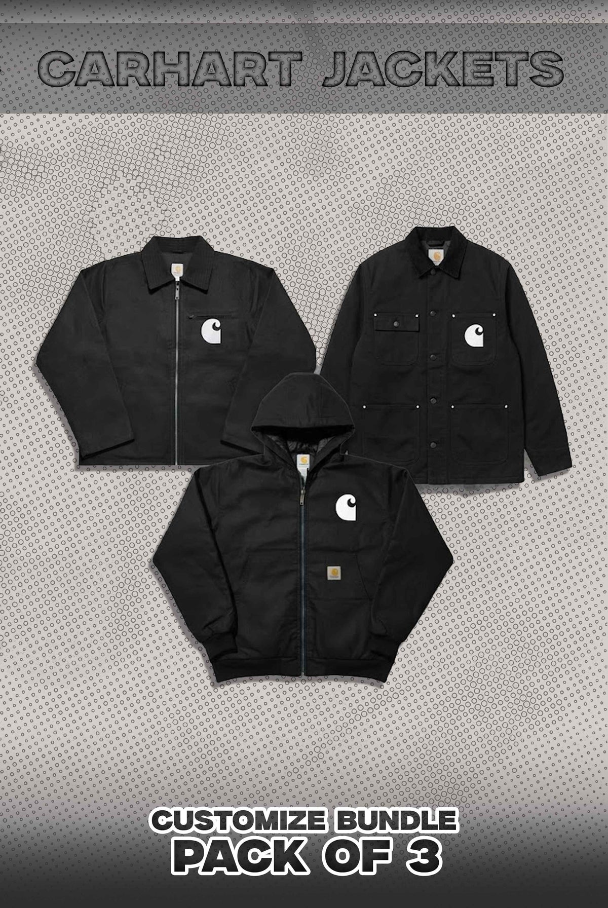 Carhart Pack Of 3 Jacket Bundle