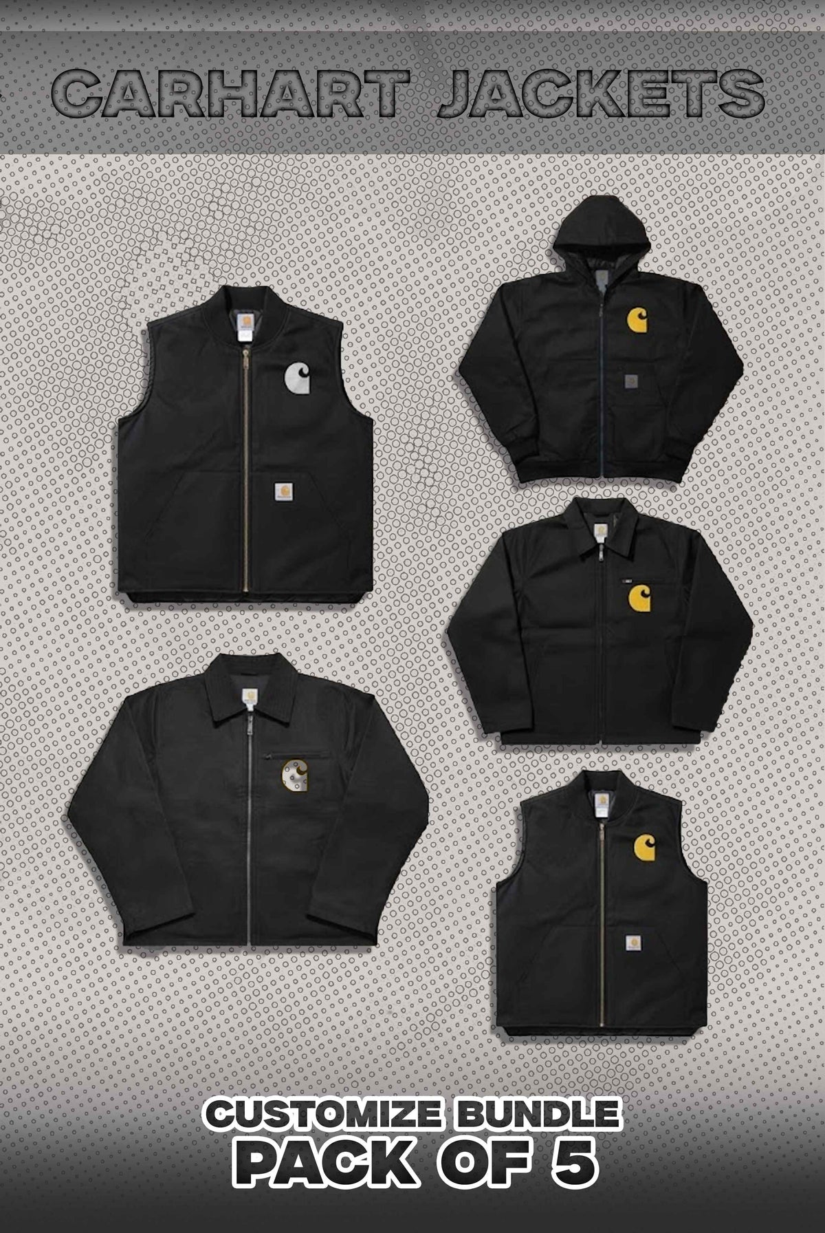 Carhart Pack Of 5 Jacket Bundle