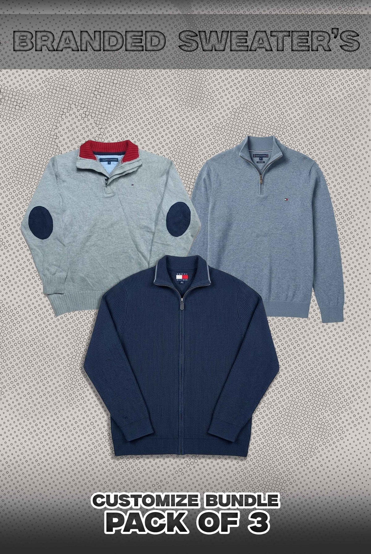 Pack Of 3 Branded Sweaters Bundle
