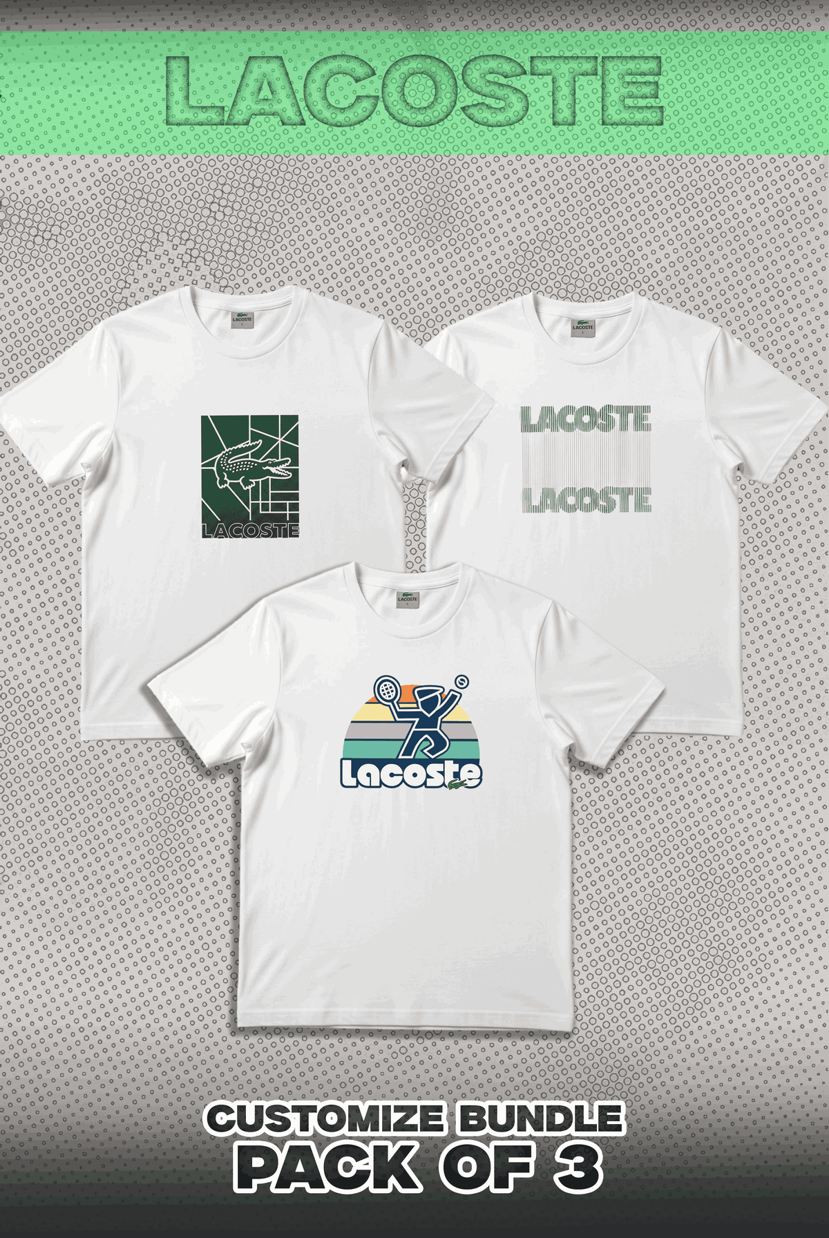 Lacosta Pack Of 3 T Shirts Bundle