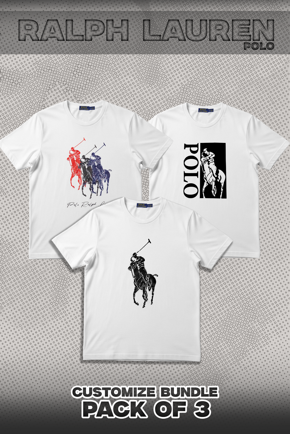 RL Pack Of 3 T Shirts Bundle