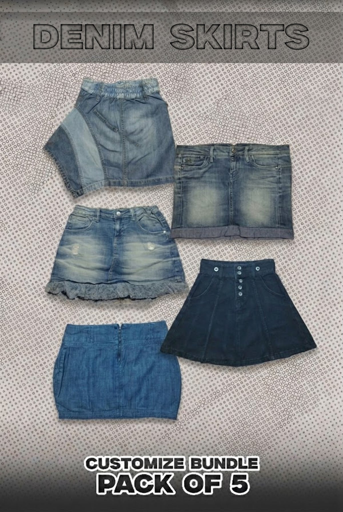 Pack Of 5 Denim Skirts Bundle
