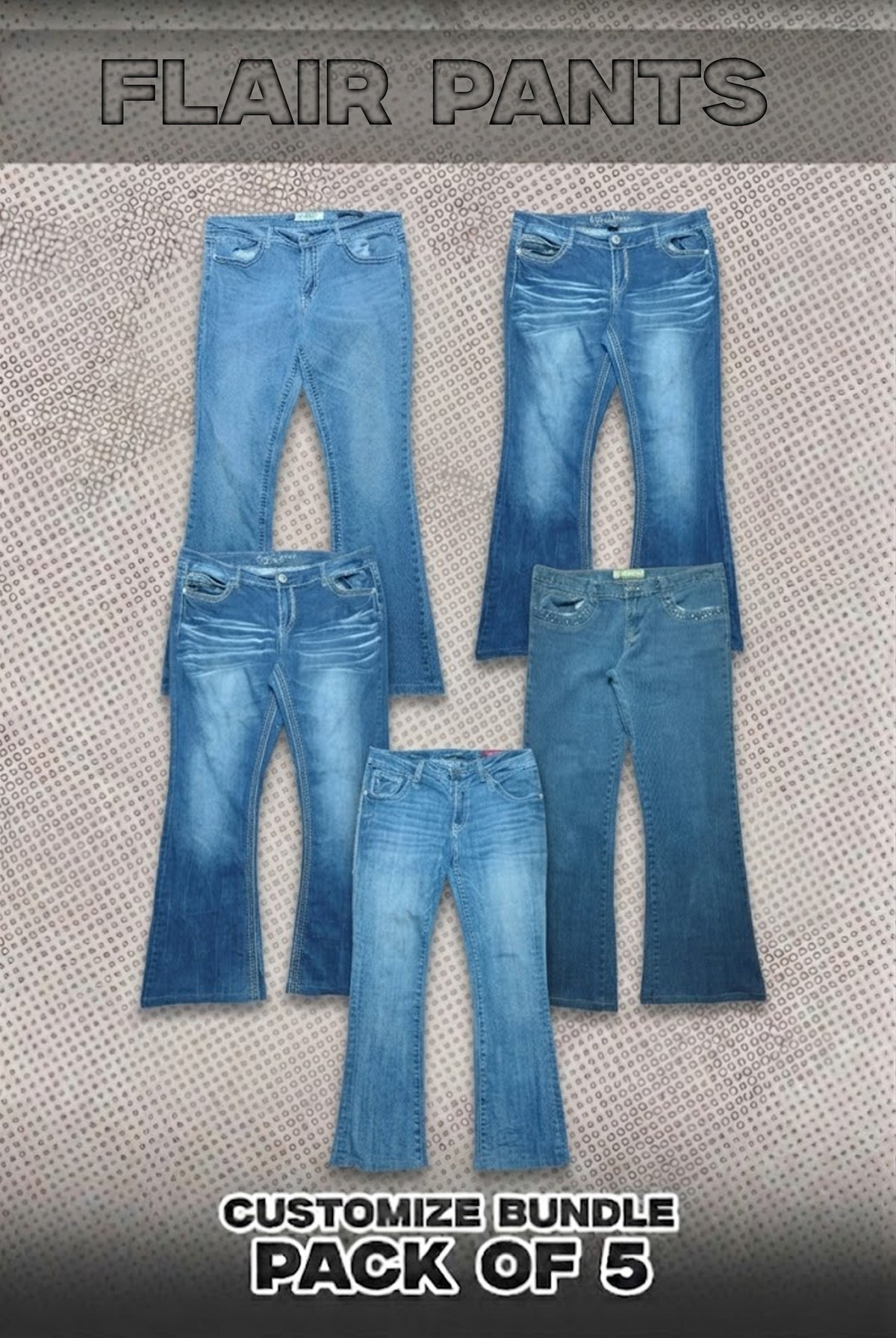Pack Of 5 Flared Pants Bundle