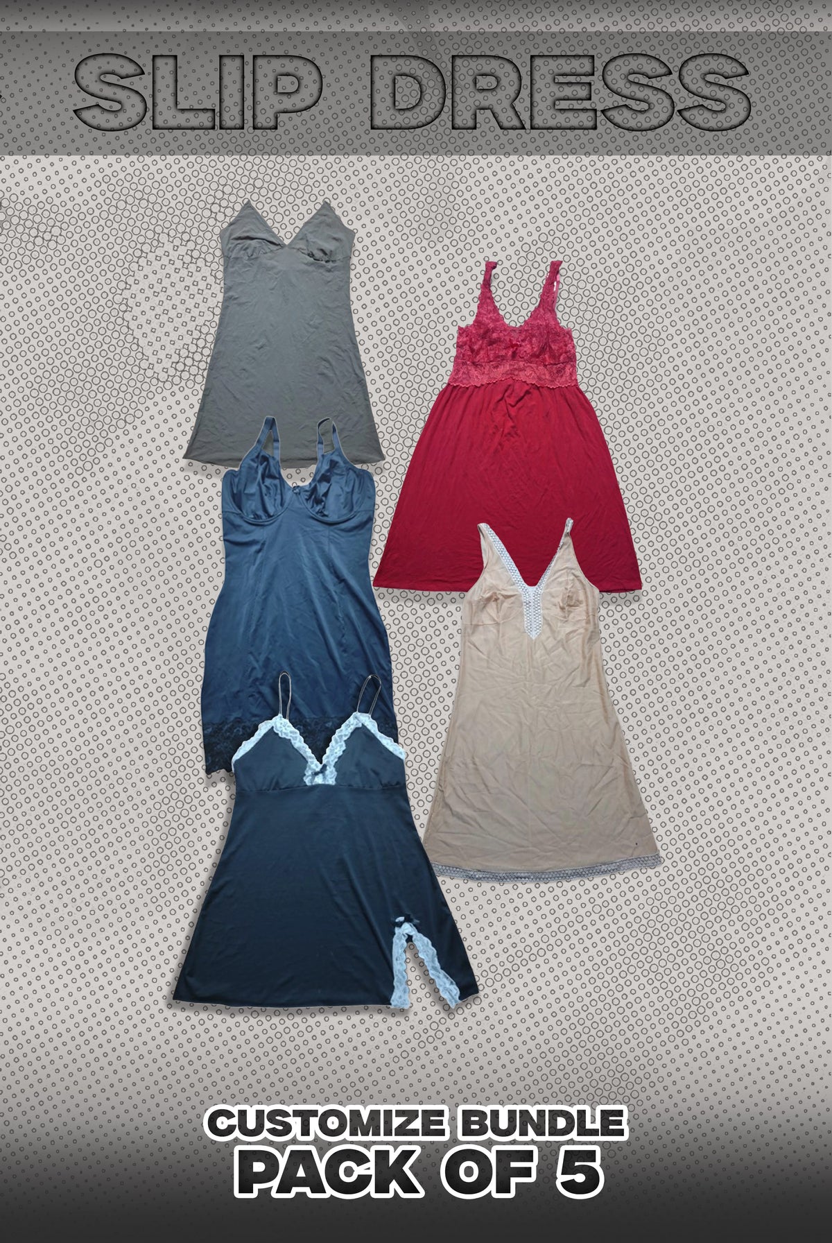 Pack Of 5 Slip Dress Bundle