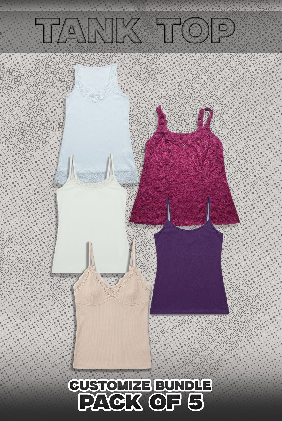 Pack Of 5 Tank Tops Bundle