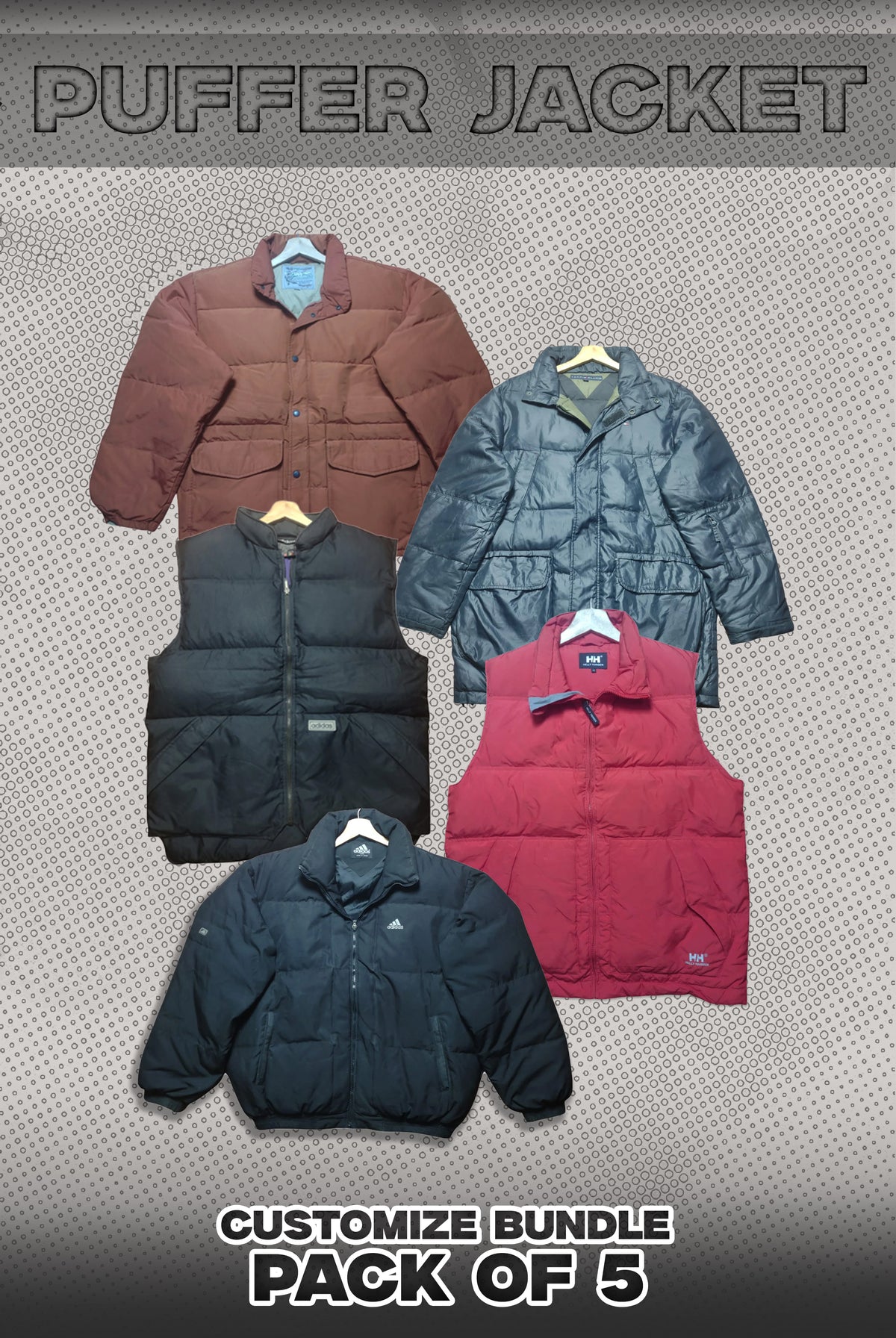 Pack Of 5 Puffer Jackets Bundle