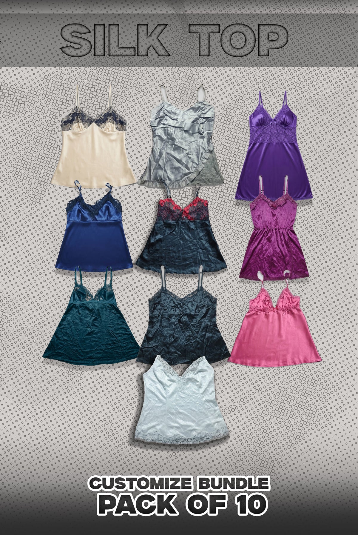Pack Of 10 Silk Tops Bundle