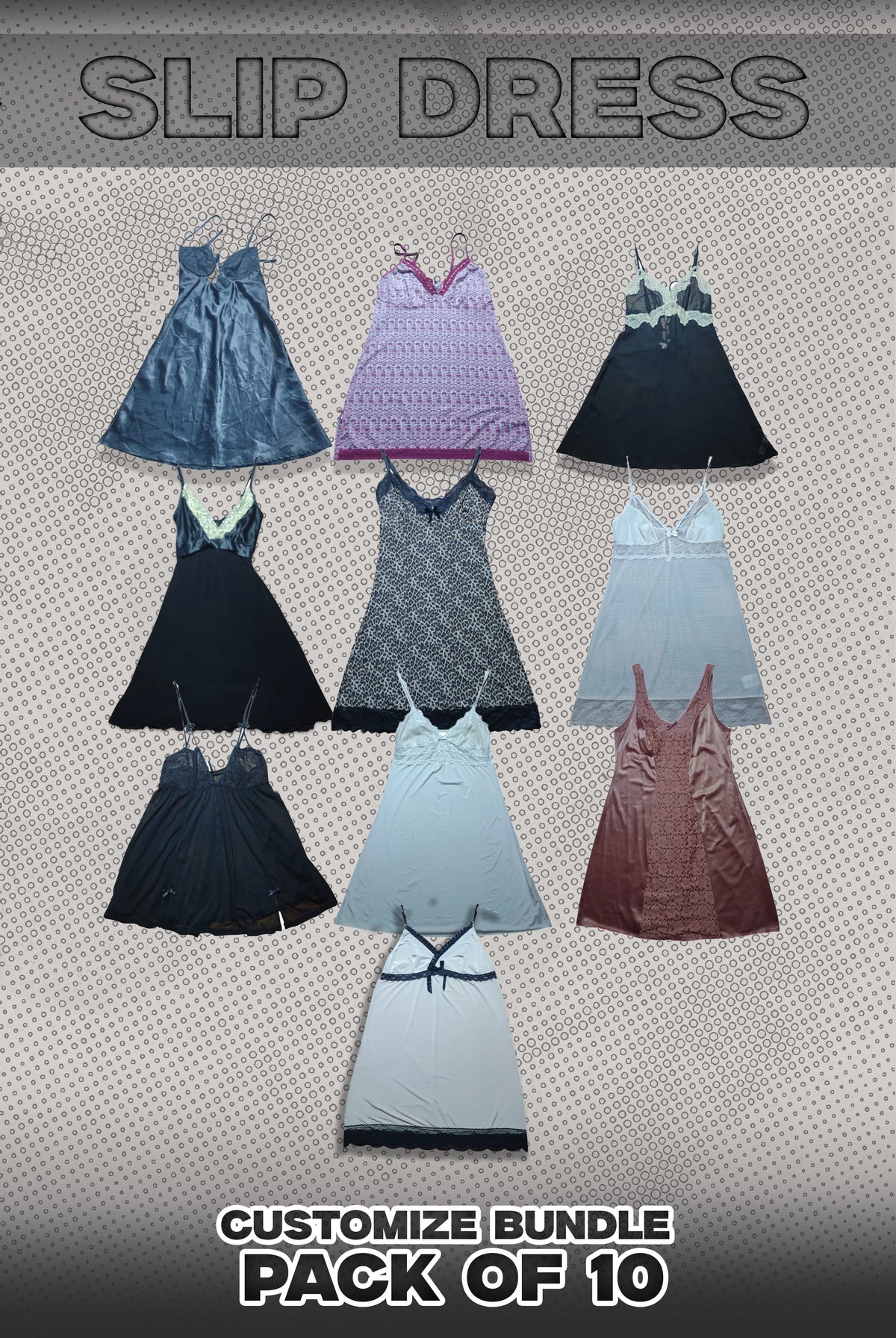 Pack Of 10 Slip Dress Bundle