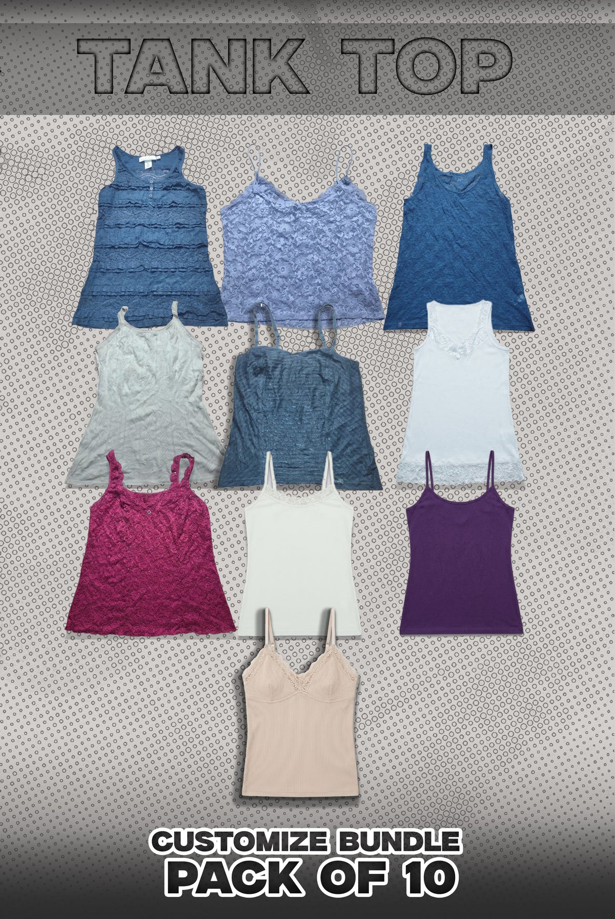 Pack Of 10 Tank Tops Bundle
