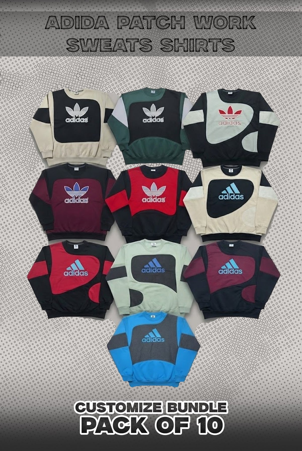 Adida Pack Of 10 Patch Work Bundle