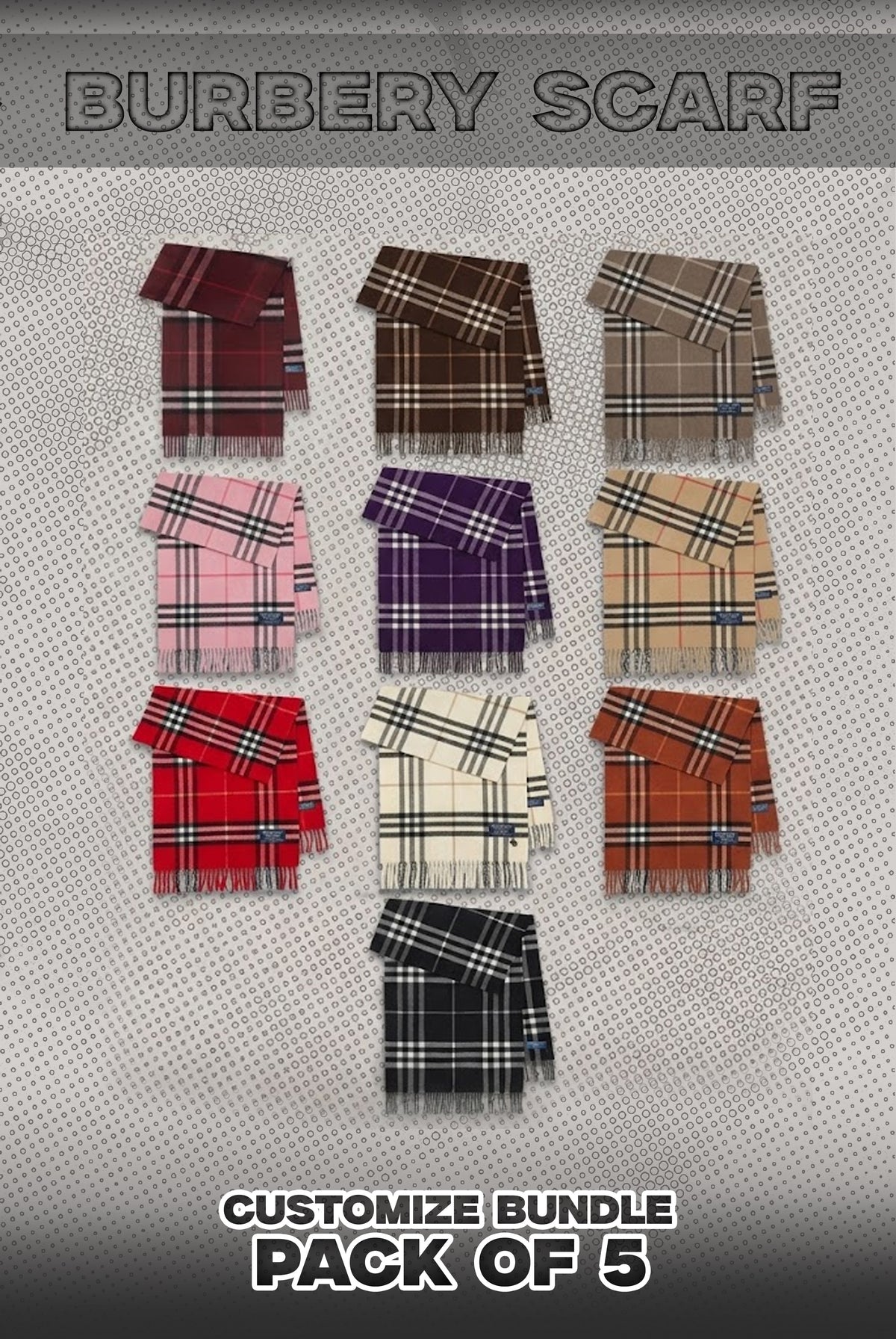 Burberry Pack Of 10 Scarf Bundle