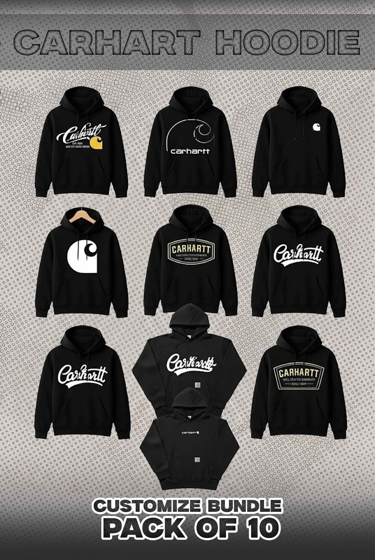 Carhart Pack Of 10 Hoodie Bundle