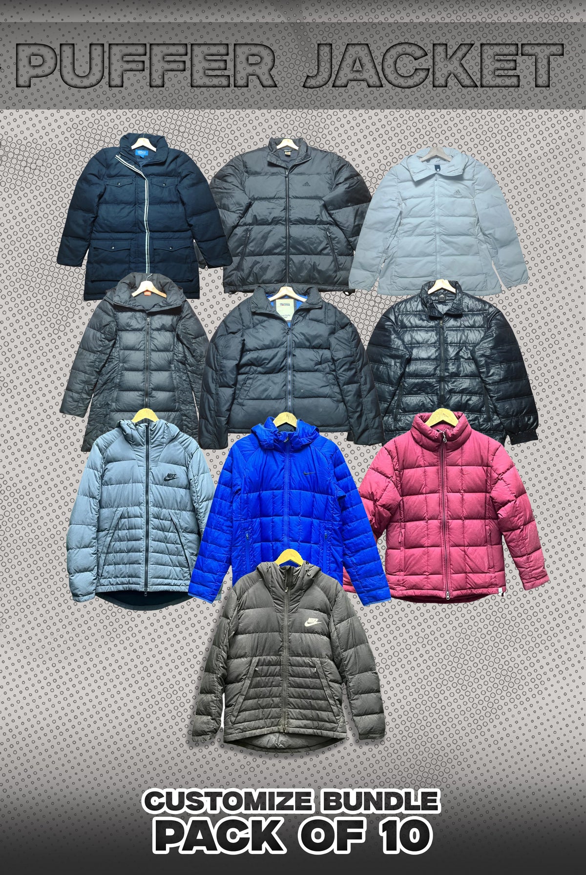 Pack Of 10 Puffer Jackets Bundle