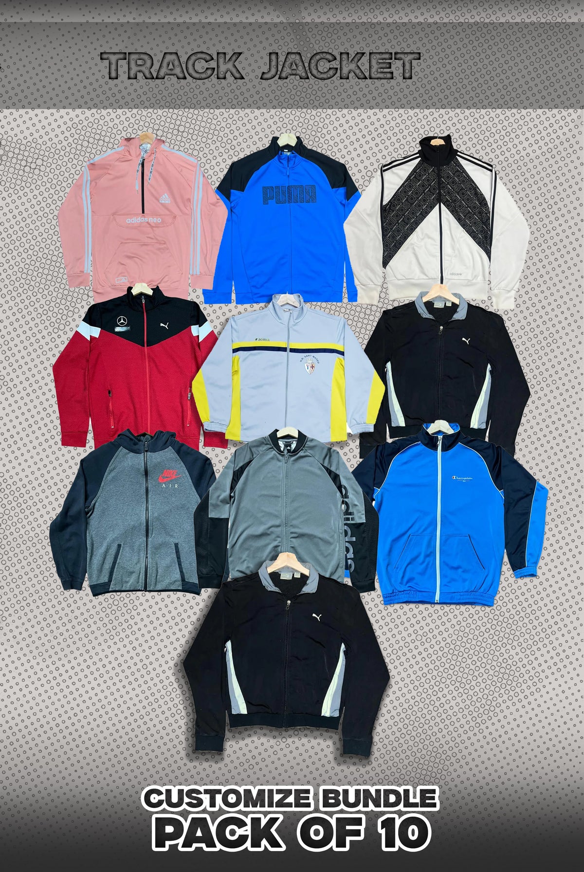 Pack Of 10 Track Jackets Bundle