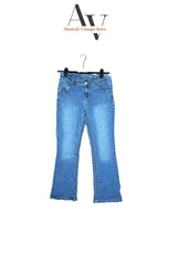 Monroe & Main Embroidered Flayer Jeans