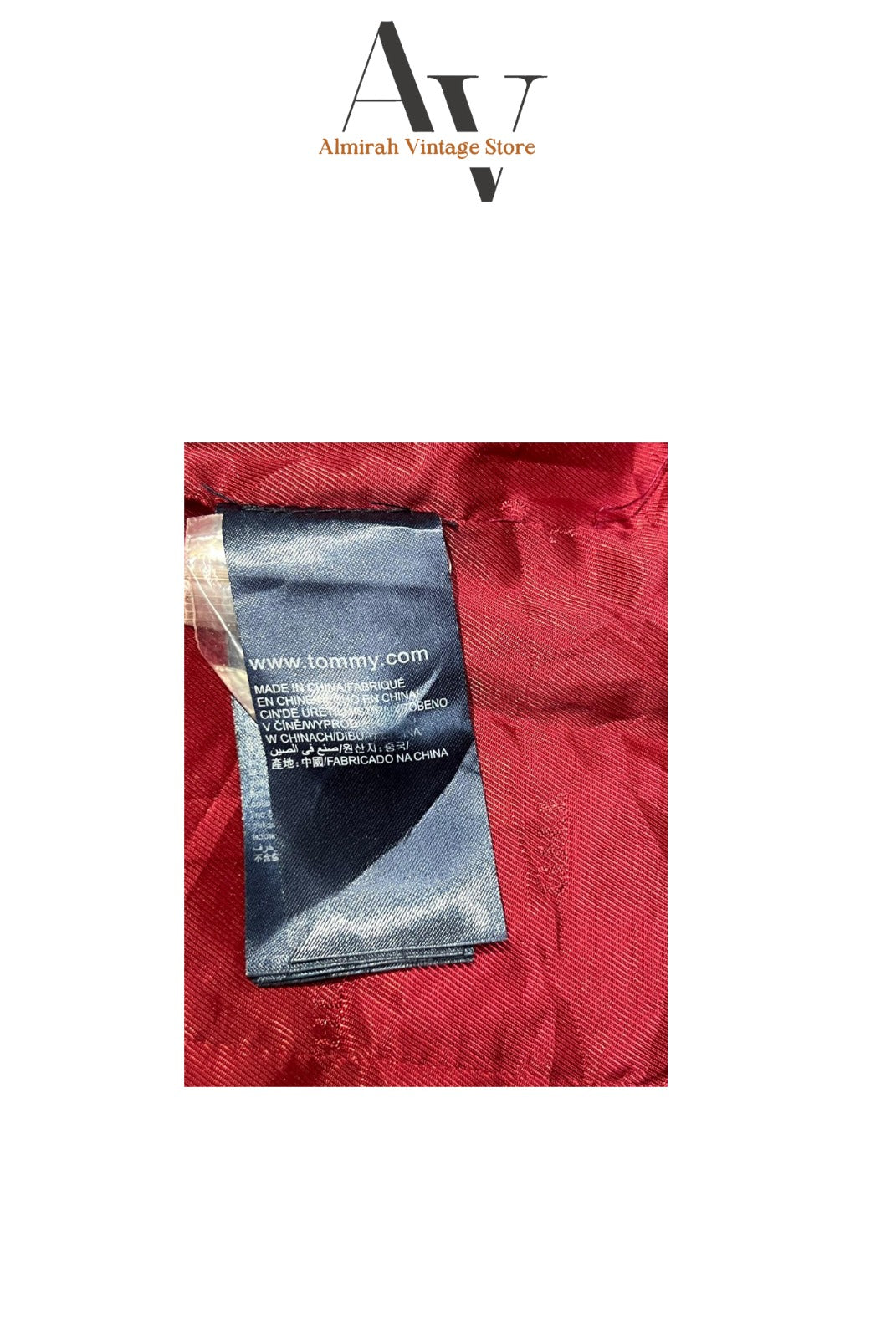 Tommy Hilfiger Denim Maroon Puffer