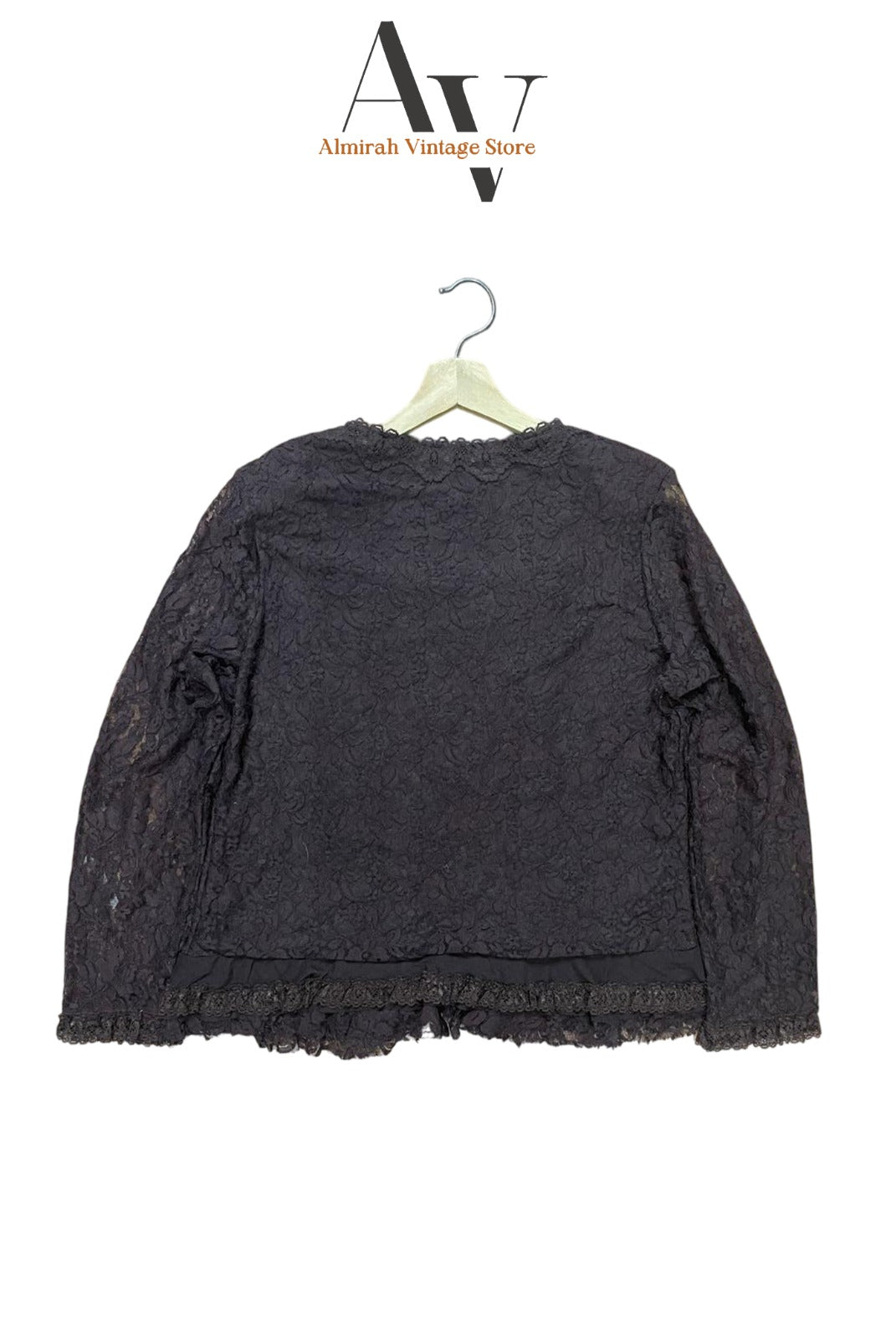 Dark Brown Long Sleeve Mash Top