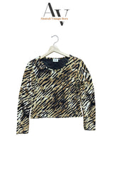 Zebra Print Mash Top