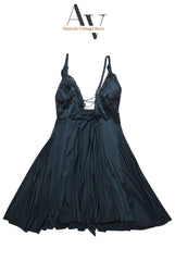 Black Butterfly Ribbon Dress