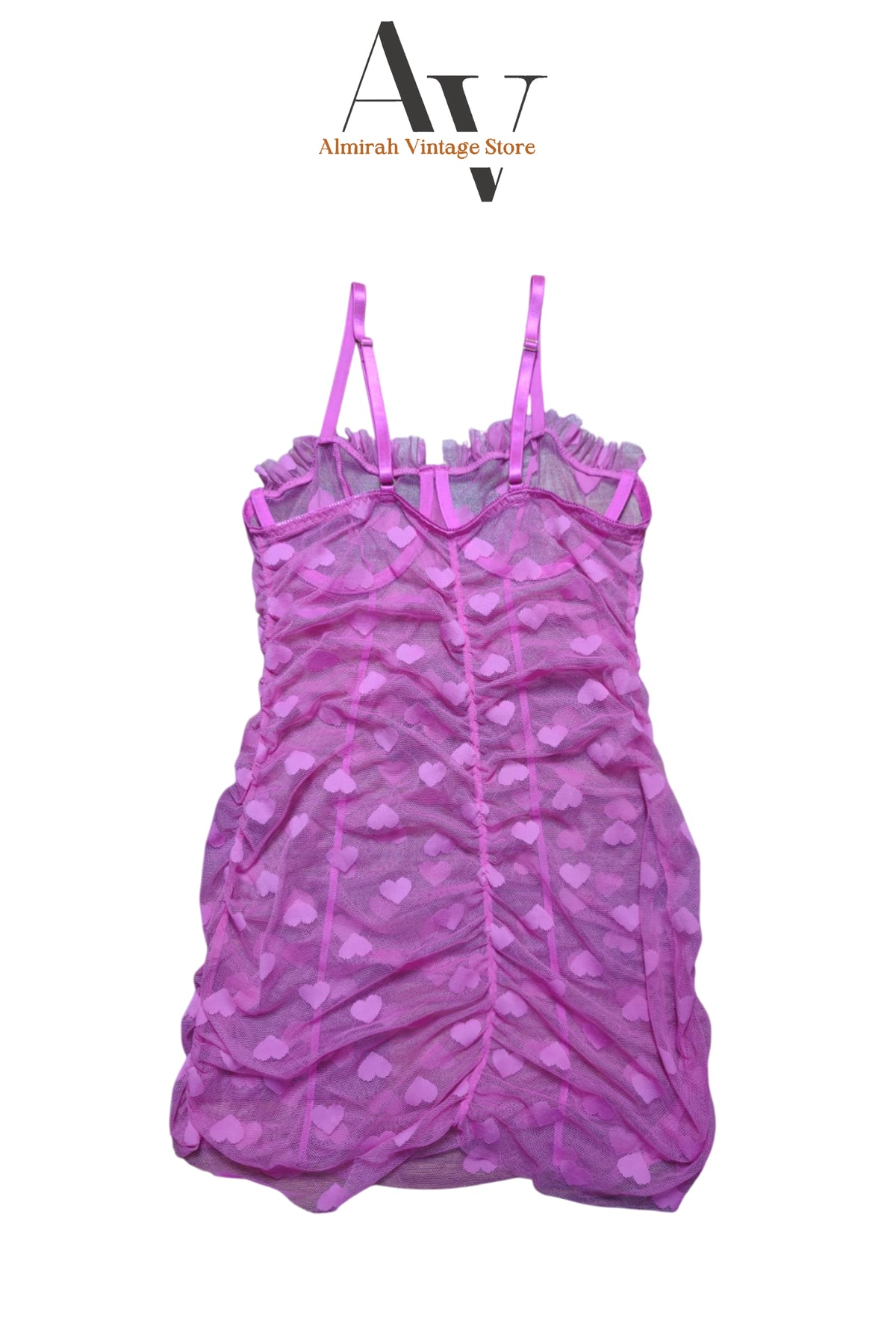 Pink Heart Printed Dress