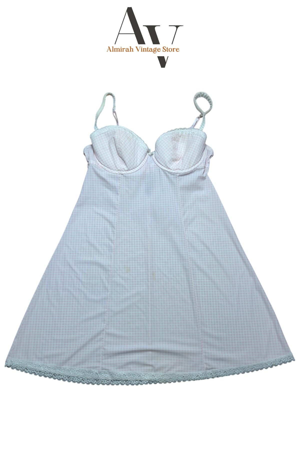 Pink Check Print Dress