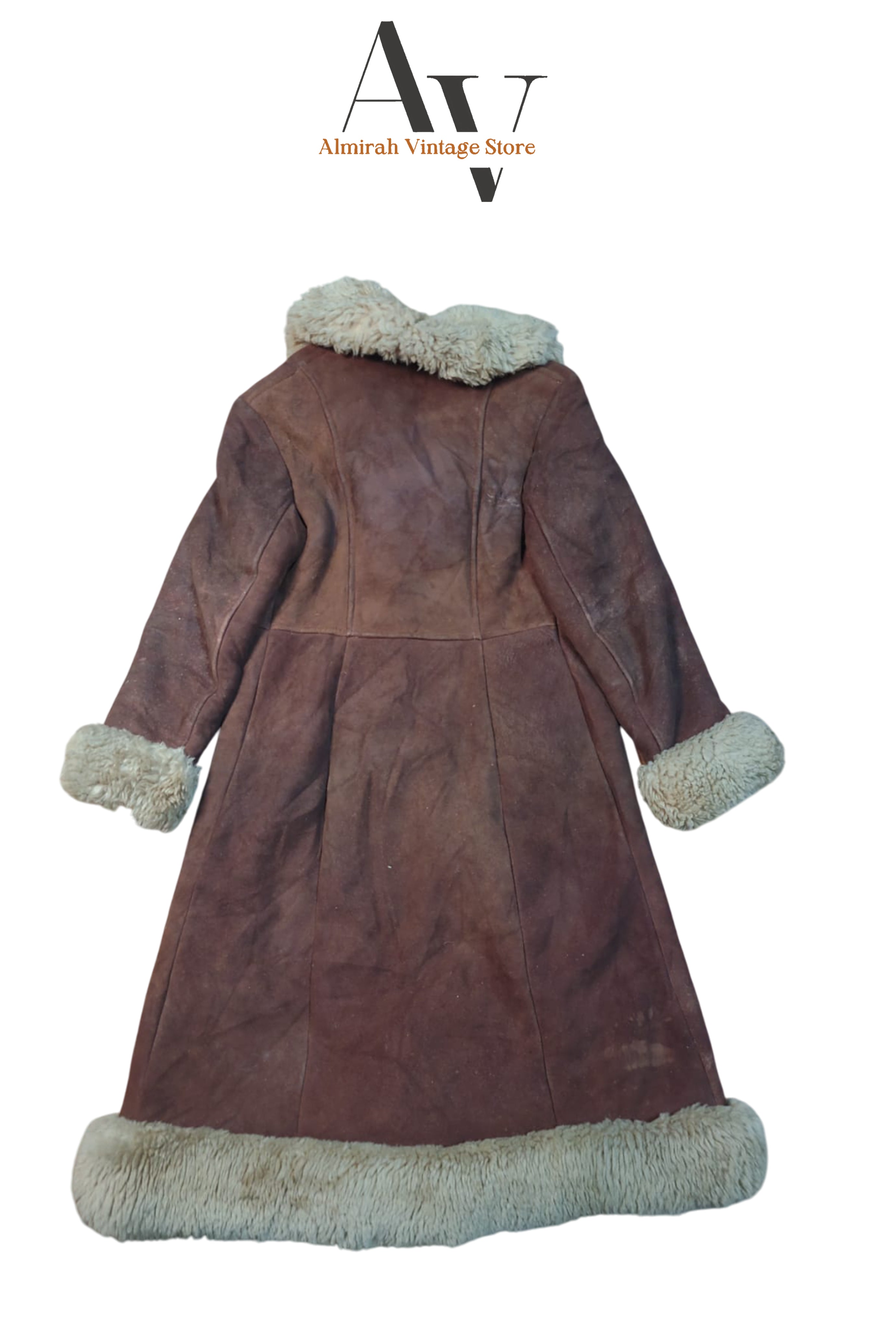 Long Reddish Brown With White Fur Afghan Coat