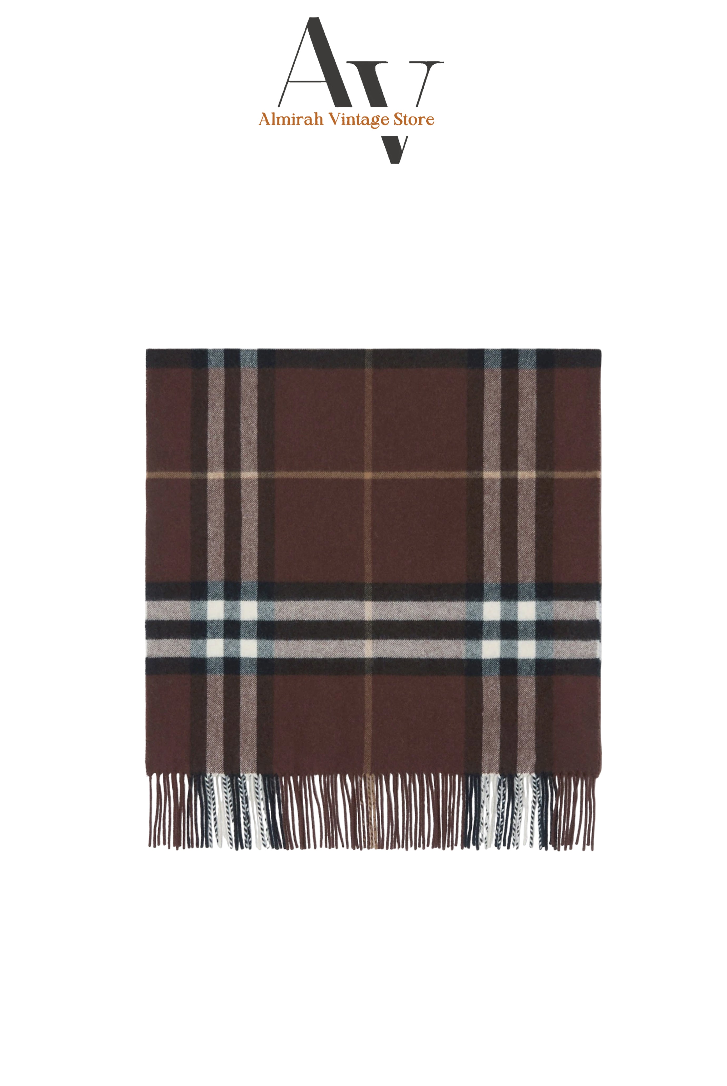 Burberry-Dark Maroon Nova Check Scarf