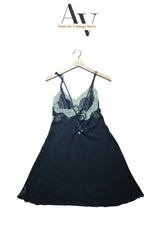 Rieger Black White Lace Slip Dress