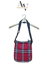 Burberry Tote Red Leather Pocket Bag