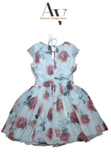 Pink Flower Print Dress