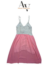 Pink White Strap Dress