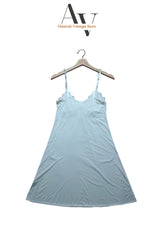 Off White Laced Slip Dress